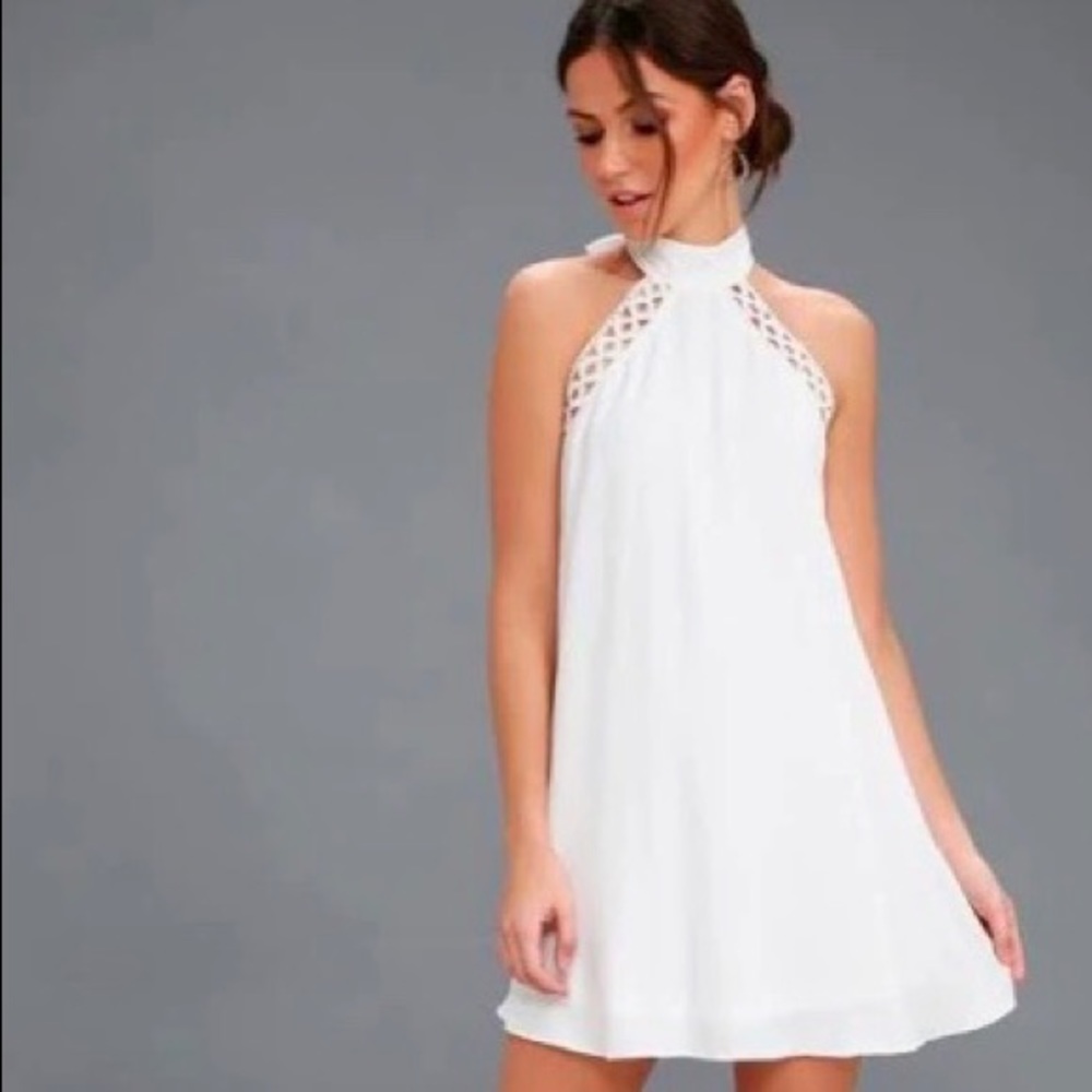 Lulu’s White Halter Dress